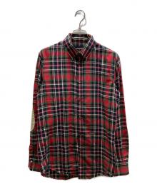 DSQUARED2（ディースクエアード）の古着「エルボーパッチチェックシャツ」｜レッド