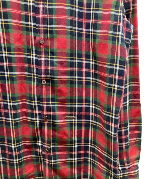 DSQUARED2（ディースクエアード）DSQUARED2 (ディースクエアード) エルボーパッチチェックシャツ レッド サイズ:48の古着・服飾アイテム