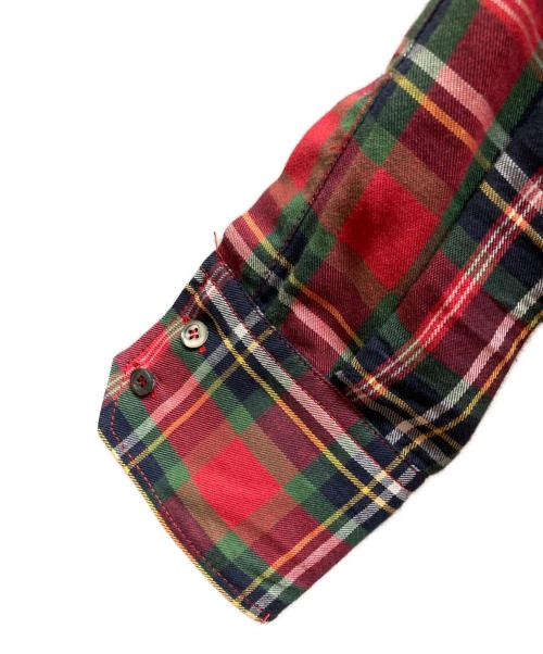 DSQUARED2（ディースクエアード）DSQUARED2 (ディースクエアード) エルボーパッチチェックシャツ レッド サイズ:48の古着・服飾アイテム