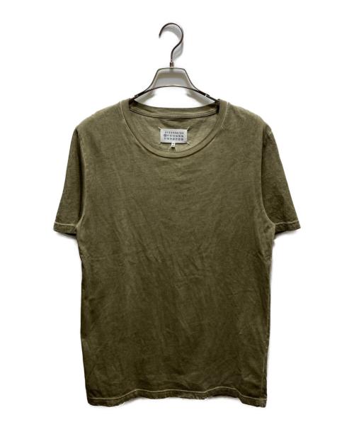 Maison Margiela（メゾンマルジェラ）Maison Margiela (メゾンマルジェラ) ガーメントダイ加工半袖Tシャツ オリーブ サイズ:48の古着・服飾アイテム