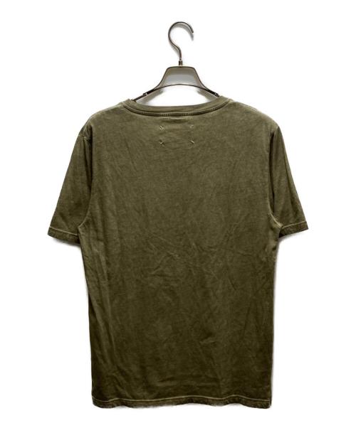 Maison Margiela（メゾンマルジェラ）Maison Margiela (メゾンマルジェラ) ガーメントダイ加工半袖Tシャツ オリーブ サイズ:48の古着・服飾アイテム