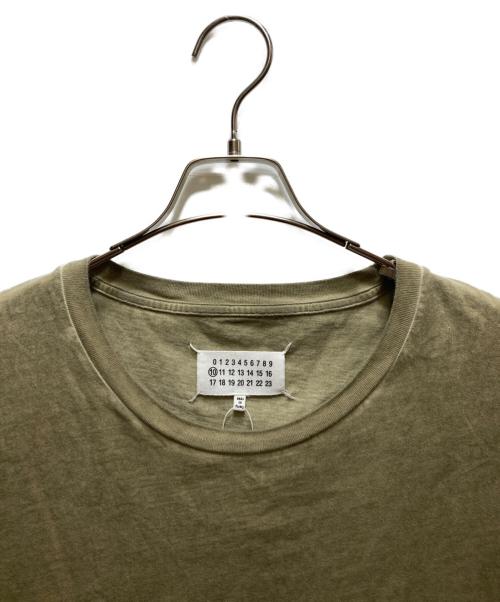 Maison Margiela（メゾンマルジェラ）Maison Margiela (メゾンマルジェラ) ガーメントダイ加工半袖Tシャツ オリーブ サイズ:48の古着・服飾アイテム