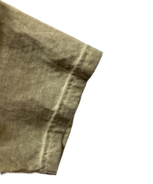 Maison Margiela（メゾンマルジェラ）Maison Margiela (メゾンマルジェラ) ガーメントダイ加工半袖Tシャツ オリーブ サイズ:48の古着・服飾アイテム