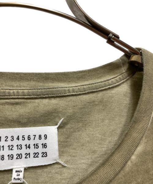 Maison Margiela（メゾンマルジェラ）Maison Margiela (メゾンマルジェラ) ガーメントダイ加工半袖Tシャツ オリーブ サイズ:48の古着・服飾アイテム