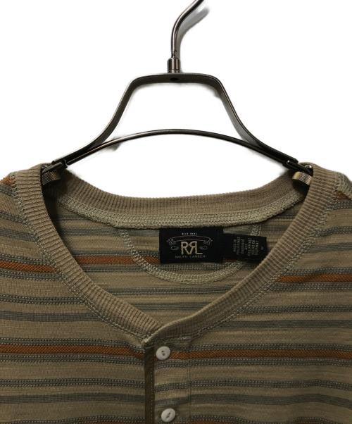 RRL（ダブルアールエル）RRL (ダブルアールエル) ヘンリーネックボーダーワンピース ベージュ サイズ:Mの古着・服飾アイテム