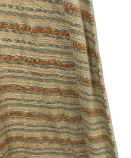 RRL（ダブルアールエル）RRL (ダブルアールエル) ヘンリーネックボーダーワンピース ベージュ サイズ:Mの古着・服飾アイテム