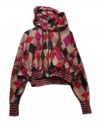 Vivienne Westwood RED LABELヴィヴィアンウエストウッドレッドレーベル）の古着「アーガイルジップパーカー」｜レッド