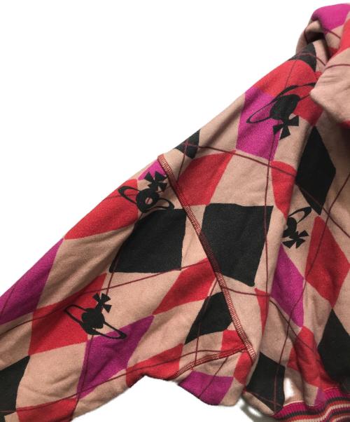 Vivienne Westwood RED LABEL（ヴィヴィアンウエストウッドレッドレーベル）Vivienne Westwood RED LABEL (ヴィヴィアンウエストウッドレッドレーベル) アーガイルジップパーカー レッド サイズ:00の古着・服飾アイテム