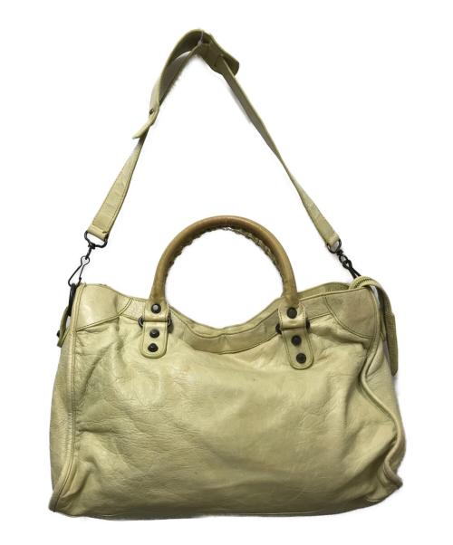BALENCIAGA（バレンシアガ）BALENCIAGA (バレンシアガ) ラムスキンザシティ2WAYバッグ イエローの古着・服飾アイテム