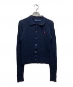 POLO RALPH LAURENポロ・ラルフローレン）の古着「ケーブルニット コットン カーディガン」｜ネイビー