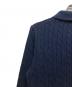 中古・古着 POLO RALPH LAUREN (ポロ・ラルフローレン) ケーブルニット コットン カーディガン ネイビー サイズ:XS：13000円