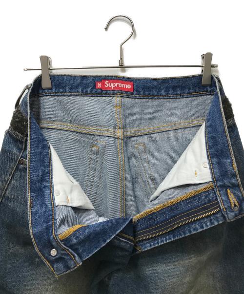 SUPREME（シュプリーム）SUPREME (シュプリーム) leopard faux fur loose fit jean インディゴ サイズ:30の古着・服飾アイテム