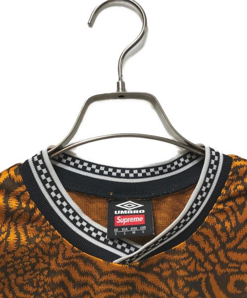 SUPREME（シュプリーム）SUPREME (シュプリーム) UMBRO (アンブロ) Jacquard Animal Print SoccerJersey ブラウン サイズ:Sの古着・服飾アイテム
