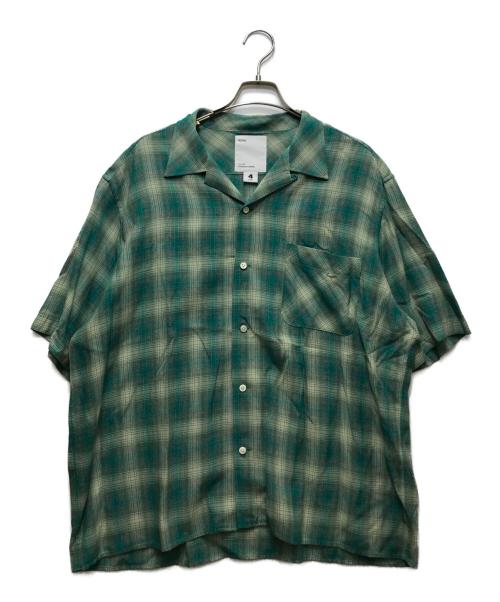 ALONE（アローン）ALONE (アローン) Rayon Shirt Check GRN グリーン サイズ:4の古着・服飾アイテム