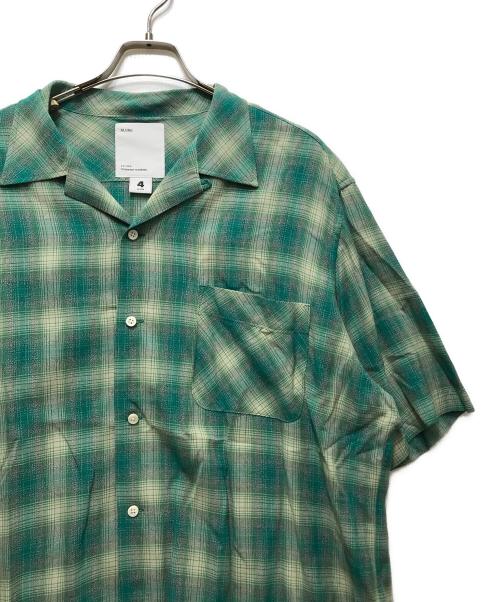 ALONE（アローン）ALONE (アローン) Rayon Shirt Check GRN グリーン サイズ:4の古着・服飾アイテム