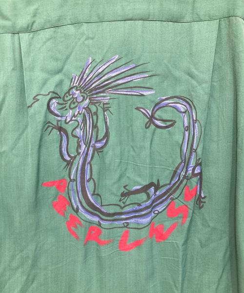 VISVIM（ビズビム）VISVIM (ビズビム) FREE EDGE SHIRT S/S グリーン サイズ:Lの古着・服飾アイテム
