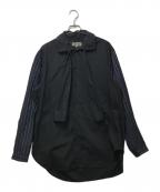 Yohji Yamamoto pour hommeヨウジヤマモト プールオム）の古着「19SS ストール付きシャツ HH-B06-800」｜ブラック