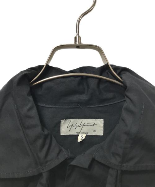 Yohji Yamamoto pour homme（ヨウジヤマモト プールオム）Yohji Yamamoto pour homme (ヨウジヤマモト プールオム) 19SS ストール付きシャツ HH-B06-800 ブラック サイズ:2の古着・服飾アイテム