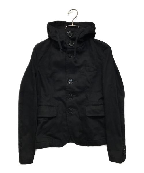 BLACK COMME des GARCONS（ブラックコムデギャルソン）BLACK COMME des GARCONS (ブラックコムデギャルソン) フーデッドジャケット ブラック サイズ:XSの古着・服飾アイテム