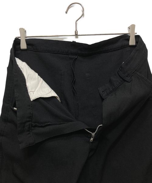 BLACK COMME des GARCONS（ブラックコムデギャルソン）BLACK COMME des GARCONS (ブラックコムデギャルソン) クロップド ポリエステル縮絨パンツ　IO-P003　AD2014 ブラック サイズ:Mの古着・服飾アイテム