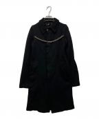 COMME des GARCONS COMME des GARCONSコムデギャルソン コムデギャルソン）の古着「チェーンデザイン ポリエステル縮絨コート」｜ブラック
