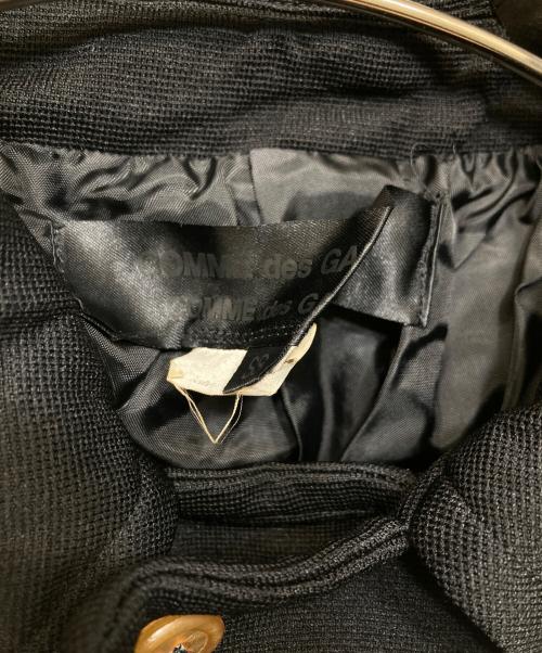 COMME des GARCONS COMME des GARCONS（コムデギャルソン コムデギャルソン）COMME des GARCONS COMME des GARCONS (コムデギャルソン コムデギャルソン) チェーンデザイン ポリエステル縮絨コート ブラック サイズ:SSの古着・服飾アイテム