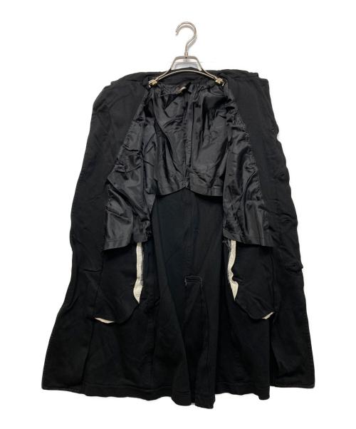 COMME des GARCONS COMME des GARCONS（コムデギャルソン コムデギャルソン）COMME des GARCONS COMME des GARCONS (コムデギャルソン コムデギャルソン) チェーンデザイン ポリエステル縮絨コート ブラック サイズ:SSの古着・服飾アイテム