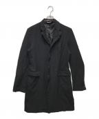 BLACK COMME des GARCONSブラックコムデギャルソン）の古着「ポリエステル縮絨 チェスターコート」｜ブラック