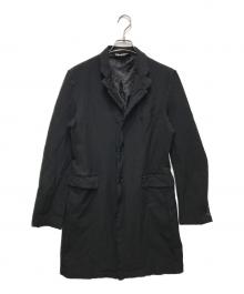 BLACK COMME des GARCONS（ブラックコムデギャルソン）の古着「ポリエステル縮絨 チェスターコート」｜ブラック