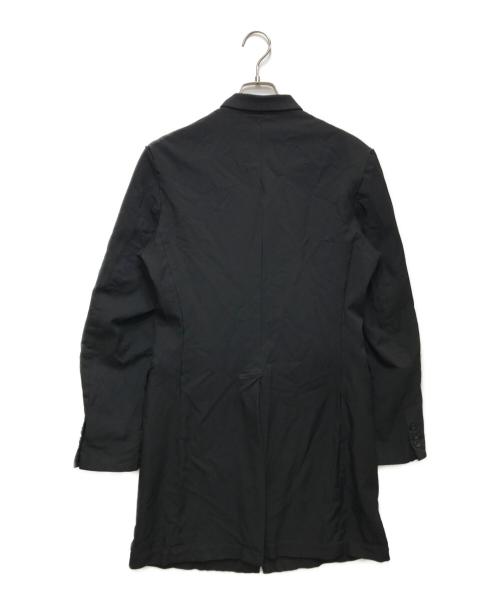 BLACK COMME des GARCONS（ブラックコムデギャルソン）BLACK COMME des GARCONS (ブラックコムデギャルソン) ポリエステル縮絨 チェスターコート ブラック サイズ:Sの古着・服飾アイテム