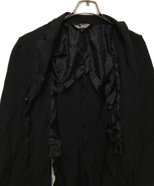 BLACK COMME des GARCONS（ブラックコムデギャルソン）BLACK COMME des GARCONS (ブラックコムデギャルソン) ポリエステル縮絨 チェスターコート ブラック サイズ:Sの古着・服飾アイテム