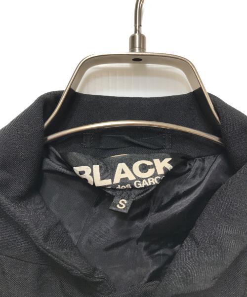 BLACK COMME des GARCONS（ブラックコムデギャルソン）BLACK COMME des GARCONS (ブラックコムデギャルソン) ポリエステル縮絨 チェスターコート ブラック サイズ:Sの古着・服飾アイテム
