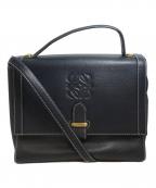 LOEWEロエベ）の古着「アナグラムレザーショルダーバッグ」｜ネイビー
