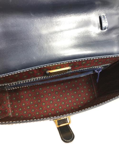 LOEWE（ロエベ）LOEWE (ロエベ) アナグラムレザーショルダーバッグ ネイビーの古着・服飾アイテム