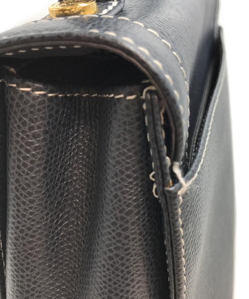 LOEWE（ロエベ）LOEWE (ロエベ) アナグラムレザーショルダーバッグ ネイビーの古着・服飾アイテム