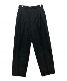 COMME des GARCONS HOMME（コムデギャルソン オム）の古着「ウール2タックスラックス」｜ブラック