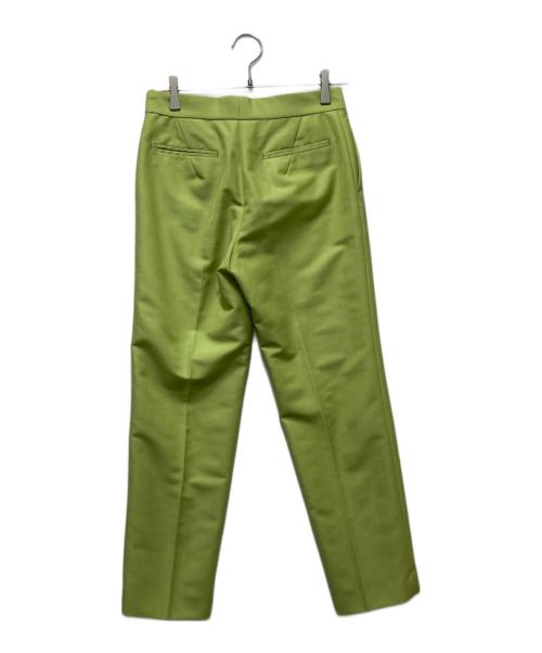 DRAWER（ドゥロワー）DRAWER (ドゥロワー) モヘヤウールフレスコ ベーシックパンツ グリーン サイズ:34の古着・服飾アイテム