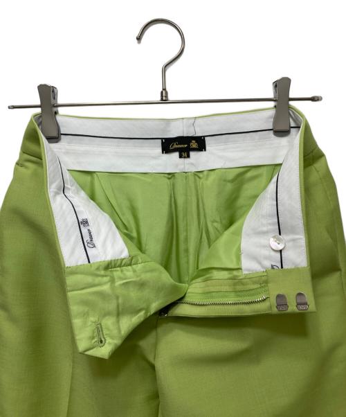 DRAWER（ドゥロワー）DRAWER (ドゥロワー) モヘヤウールフレスコ ベーシックパンツ グリーン サイズ:34の古着・服飾アイテム
