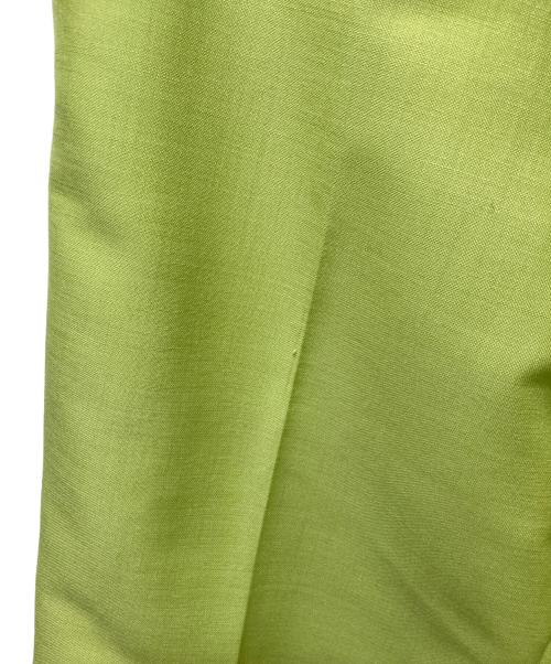 DRAWER（ドゥロワー）DRAWER (ドゥロワー) モヘヤウールフレスコ ベーシックパンツ グリーン サイズ:34の古着・服飾アイテム