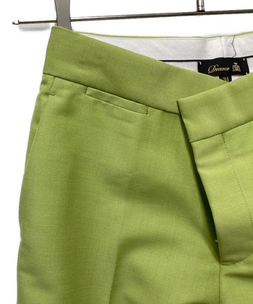 DRAWER（ドゥロワー）DRAWER (ドゥロワー) モヘヤウールフレスコ ベーシックパンツ グリーン サイズ:34の古着・服飾アイテム