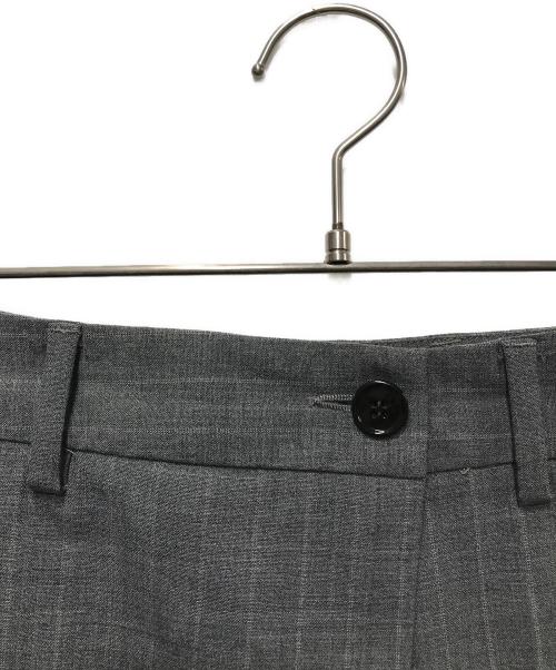 MM6 Maison Margiela（エムエムシックスメゾンマルジェラ）MM6 Maison Margiela (エムエムシックスメゾンマルジェラ) ラップスカート付ストライプロングスカート グレー サイズ:36の古着・服飾アイテム