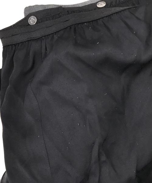 MM6 Maison Margiela（エムエムシックスメゾンマルジェラ）MM6 Maison Margiela (エムエムシックスメゾンマルジェラ) ラップスカート付ストライプロングスカート グレー サイズ:36の古着・服飾アイテム