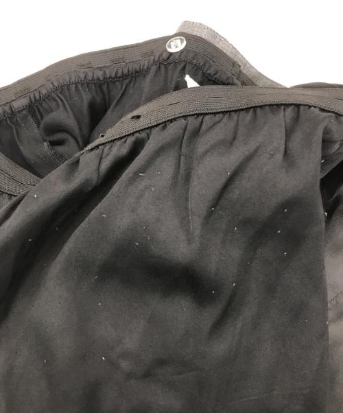 MM6 Maison Margiela（エムエムシックスメゾンマルジェラ）MM6 Maison Margiela (エムエムシックスメゾンマルジェラ) ラップスカート付ストライプロングスカート グレー サイズ:36の古着・服飾アイテム