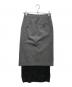 MM6 Maison Margiela (エムエムシックスメゾンマルジェラ) ラップスカート付ストライプロングスカート グレー サイズ:36：18000円