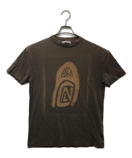 Acne studios（アクネ ストゥディオズ）ACNE STUDIOS (アクネ ストゥディオズ) プリントTシャツ ブラウン サイズ:XXSの古着・服飾アイテム