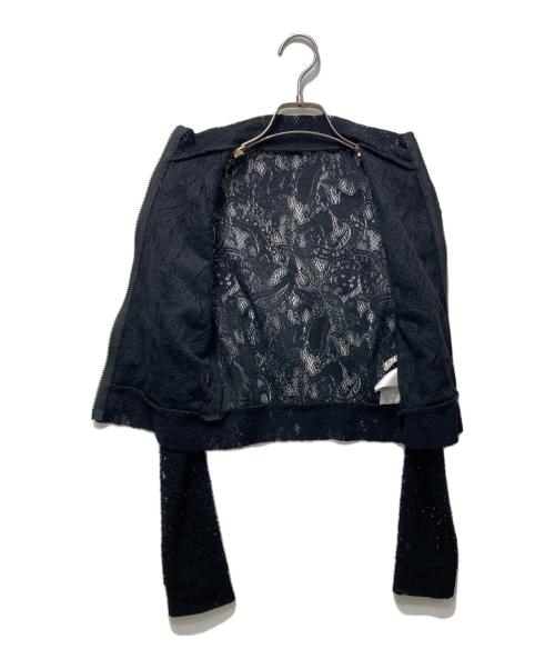 PERVERZE（パーバーズ）PERVERZE (パーバーズ) Lace Tracking Tops/レーストラッキングトップス ブラック サイズ:Sの古着・服飾アイテム