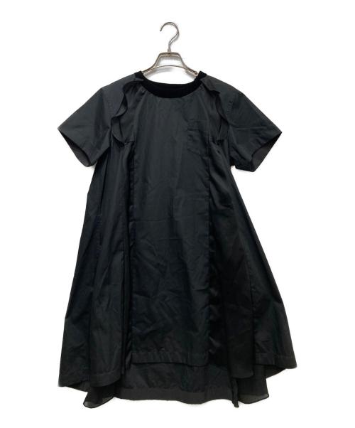 sacai（サカイ）sacai (サカイ) ドッキングフリルワンピース ブラック サイズ:FREEの古着・服飾アイテム