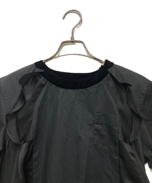 sacai（サカイ）sacai (サカイ) ドッキングフリルワンピース ブラック サイズ:FREEの古着・服飾アイテム
