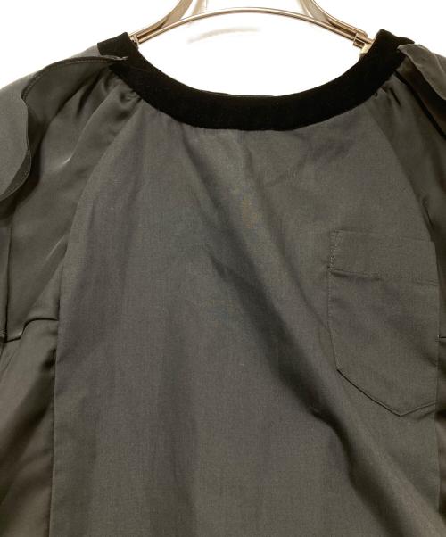 sacai（サカイ）sacai (サカイ) ドッキングフリルワンピース ブラック サイズ:FREEの古着・服飾アイテム