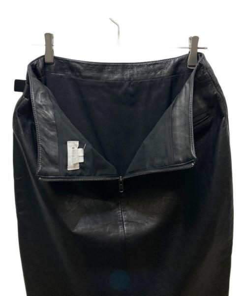HELMUT LANG（ヘルムートラング）HELMUT LANG (ヘルムートラング) ラムレザースカート ブラック サイズ:6の古着・服飾アイテム